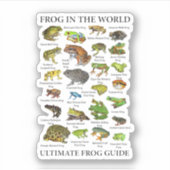Ultieme kikkergids Funny Frog Lover Frog Eigenaar Sticker (Voorkant)