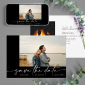Ultieme | Modern Gray Forever Foto Silver Foil Save The Date