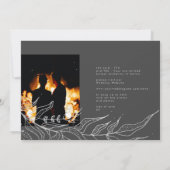 Ultieme | Moderne grijze forever multi-foto's Save The Date (Achterkant)