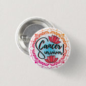 ULTIEME OVERLEVING: KANKEROVERLEVER RONDE BUTTON 3,2 CM (Voorkant /achterkant)