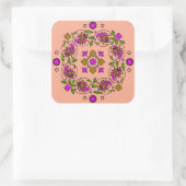 ultieme  patroon vierkante sticker (Tas)