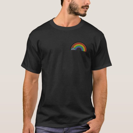 Ultieme Progressive Pride Regenboog Borst Print TS T-shirt (Voorkant)