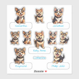 Ultieme Schattigee Black Shiba Inu Puppy Collectie Sticker