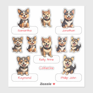 Ultieme Schattigee Black Shiba Inu Puppy Collectie Sticker