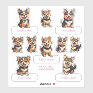 Ultieme Schattigee Black Shiba Inu Puppy Collectie Sticker