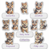 Ultieme Schattigee Black Shiba Inu Puppy Collectie Sticker (Voorkant)