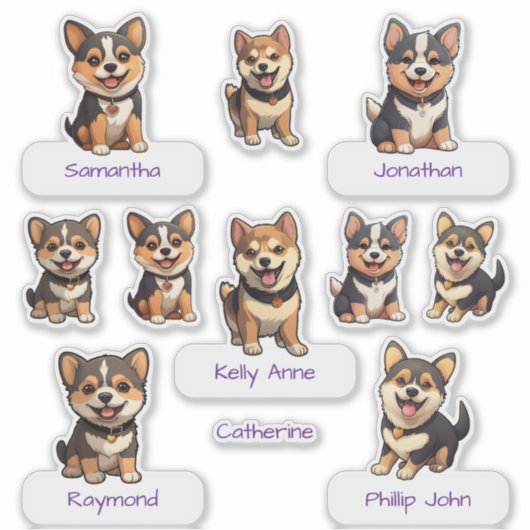 Ultieme Schattigee Black Shiba Inu Puppy Collectie Sticker (Voorkant)