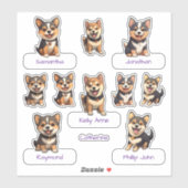 Ultieme Schattigee Black Shiba Inu Puppy Collectie Sticker (Vel)