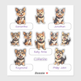 Ultieme Schattigee Black Shiba Inu Puppy Collectie Sticker