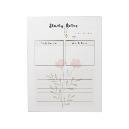 Ultieme sjabloon voor dagelijkse studieplanning notitieblok (Linkerzijde)