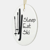 *** ULTIEME SKI-LOVER** KERAMISCH ORNAMENT (Links)