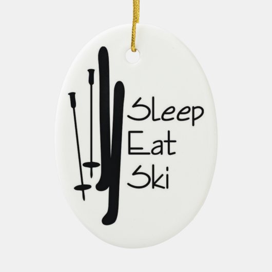 *** ULTIEME SKI-LOVER** KERAMISCH ORNAMENT (Voorkant)