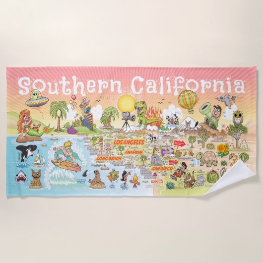 Ultieme SoCal Sunset Beach handdoek (Voorkant)
