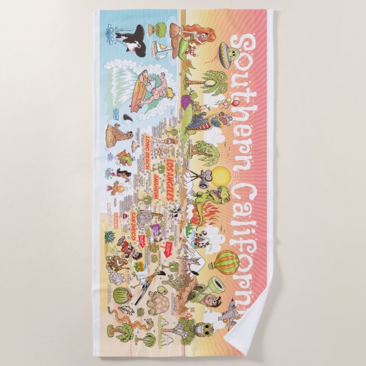 Ultieme SoCal Sunset Beach handdoek (Voorkant)