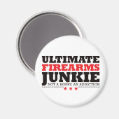 Ultieme vuurwapens Junkie - Rood Magneet (Voorkant / Achterkant)