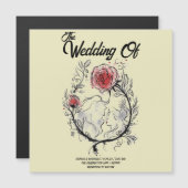 Ultil the Last Petal Herfsten Wedding Magnetische Uitnodiging (Voorkant / Achterkant)