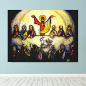 ÚLTIMA CENA LAST SUPPER Mix, tinta y acrilicos Canvas Afdruk (Insitu (Houten vloer))