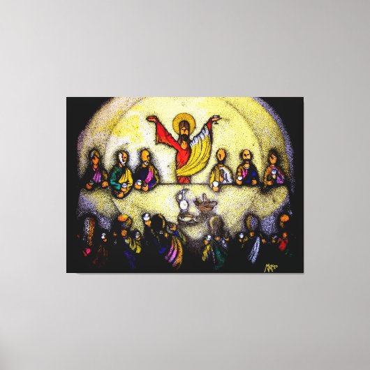 ÚLTIMA CENA LAST SUPPER Mix, tinta y acrilicos Canvas Afdruk (Voorkant)