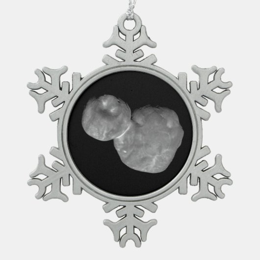 Ultima Thule Arrokoth Kuiper Belt Object Tin Sneeuwvlok Ornament (Voorkant)