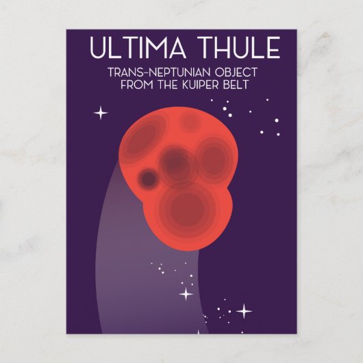 Ultima Thule Keiper Belt ruimtekunst Briefkaart (Voorkant)
