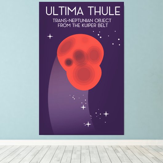 Ultima Thule Keiper Belt ruimtekunst Canvas Afdruk (Insitu (Houten vloer))