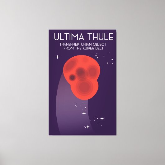 Ultima Thule Keiper Belt ruimtekunst Canvas Afdruk (Voorkant)