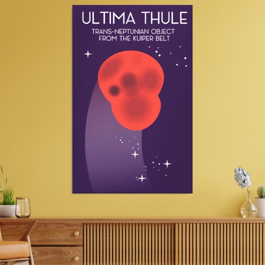 Ultima Thule Keiper Belt ruimtekunst Canvas Afdruk (Insitu (Woonkamer))