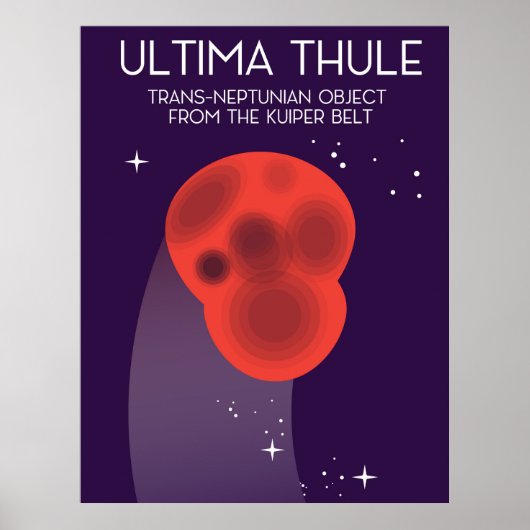 Ultima Thule Keiper Belt ruimtekunst Poster (Voorkant)
