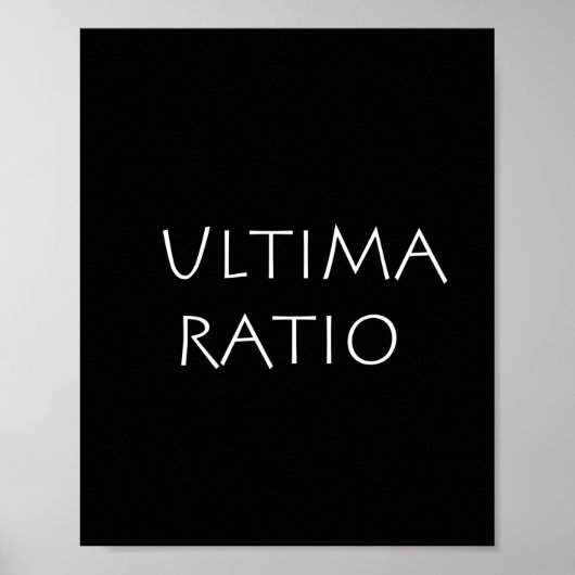 Ultima-verhouding Poster (Voorkant)