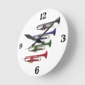 ULTIMAAT "TRUMPET PLAYER'S CLOCK" RONDE KLOK (Hoek)