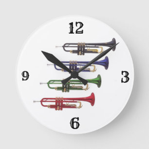 ULTIMAAT "TRUMPET PLAYER'S CLOCK" RONDE KLOK