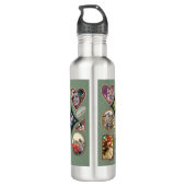 Ultimate 19 Family Photos Retro Frame Collage Waterfles (Achterkant)