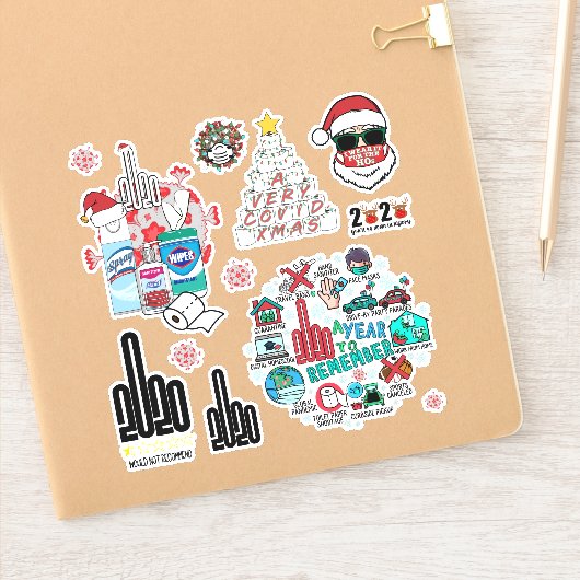 Ultimate 2020 Quarantine Kerst sticker 12 Pack (Notitieboek)