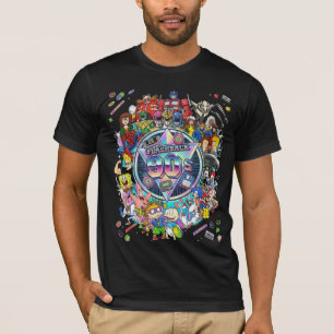 Ultimate 90s Flashback Cartoon & Pop Cultuur Colla T-shirt