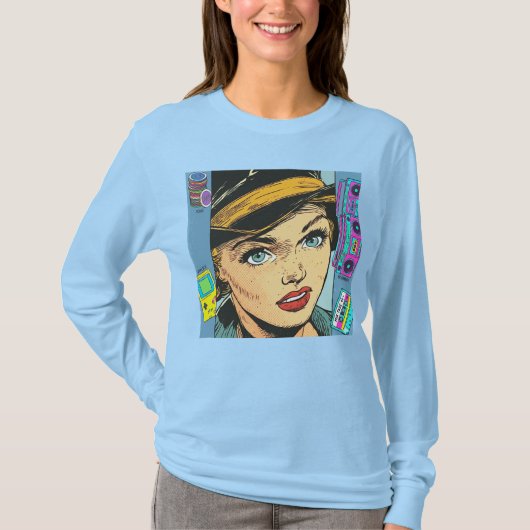 Ultimate 90s Nostalgia Pop Art Collage T-shirt (Voorkant)