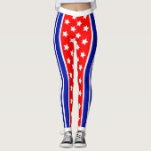 Ultimate American Patriot USA Stars and Stripes Leggings (Voorkant)