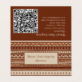 Ultimate Boho Folded Visitekaartje QR-code (Buitenkant ongevouwen)