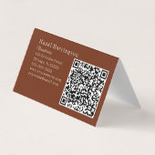 Ultimate Boho Folded Visitekaartje QR-code (Achterkant)