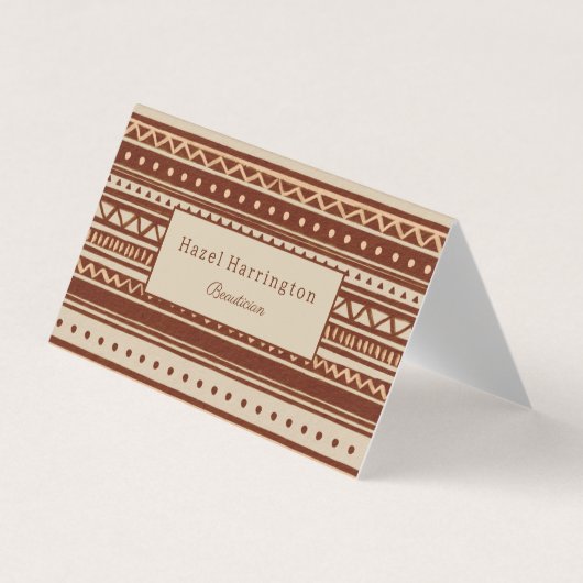 Ultimate Boho Folded Visitekaartje QR-code (Voorkant)