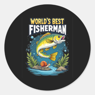 Ultimate Catch World's Beste Visser Vis Enthousias Ronde Sticker