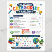 Ultimate Categorieën Uitdaging Printbaar Spel Flyer (Achterkant)