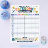 Ultimate Categorieën Uitdaging Printbaar Spel Flyer (Enkel)