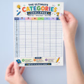 Ultimate Categorieën Uitdaging Printbaar Spel Flyer (Hand)