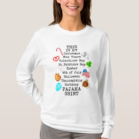 Ultimate Celebration Pyjamajasje Meerdere Feestdag T-shirt (Voorkant)