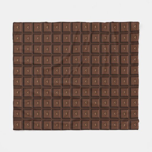 Ultimate Chocolate Lovers Chocolate Block Fleece Deken (Voorkant (Horizontaal))