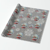 Ultimate Christmas Snow Wereldbollen Steel Grey Cadeaupapier (Uitgerold)