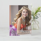 Ultimate Crown Pageant-handtekeningkaart Feestdagenkaart (Staand voorkant)