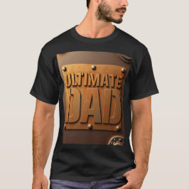 Ultimate Dad Metallic Plaat Vader Cadeau T-shirt