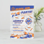 Ultimate Dart Pistool Verjaardagsuitnodiging Kaart (Staand voorkant)