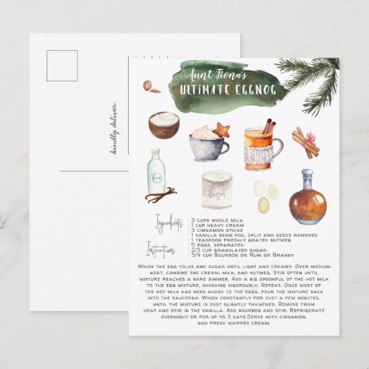 Ultimate Eggnog Recipe | Vakantie Briefkaart (Voorkant / Achterkant)